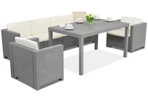 Conjunto Colorado Apetito Max 6 poli ratán Bica gris