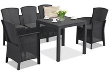 Conjunto Lido Dallas Apetito 5 rattan técnico Bica antracita