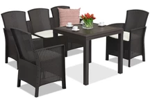 Conjunto Rattan Lido Dallas Apetito 5 Bica marron
