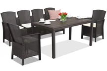 Conjunto de muebles en technorattan Lido Apetito Max 6 Bica marrón