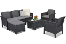 Conjunto de sofás en Technorattan Venezia Relax Corner 6 antracita Bica