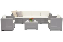 Conjunto de sofás en poliratán Colorado Coffee 6 Max gris Bica