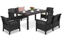 Conjunto rattan Venezia Apetito 6 Bica marron