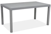Houston Bica mesa de comedor de poliratán gris