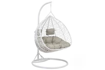 Sillón colgante para jardín Rosario con estructura Garden Point blanco