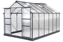 Invernadero de aluminio Azalia 2,5 x 3,7m CoverTech antracita
