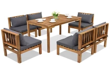 Los muebles de jardín Brunei Premium 6 Garden Point acacia