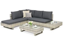 Lujoso conjunto de ratán artificial Liguria Garden Point antracita