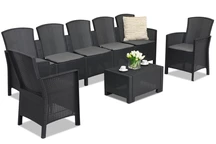 Mueble rattan Lido Coffee Max 7 antracita Bica
