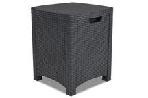 Mesa technorattan con arcón Lido Storage antracita Bica