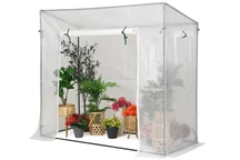 Mini invernadero de film para tomates 2 x 0,8 m Garden Point blanco
