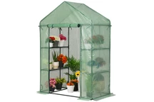 Mini invernadero para jardín 1,4 x 0,7 x 2 m Garden Point verde