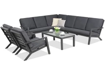 Mobiliario de jardín de aluminio Braga Corner 7 Garden Point antracita