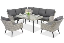 Muebles de jardín Bilbao Comida 7 Garden Point blanco