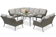Muebles de jardín Bilbao Comida 9 Garden Point gris