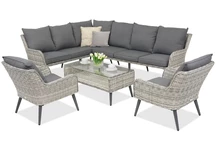 Muebles de jardín Bilbao Corner 7 Garden Point blanco