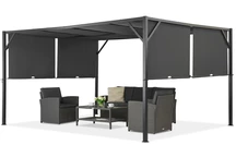 Pérgola metálica para terraza Santorini 3 x 4 m gris Garden Point