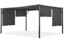 Pérgola metálica para terraza Santorini 4 x 4 m gris Garden Point