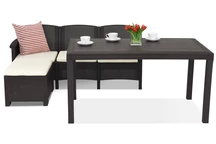 Conjunto de sofás en Technorattan Venezia Relax Corner 4 Bica marrón