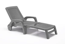 Tumbona de ratán artificial Bahama Bica gris