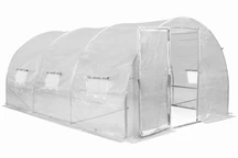 Túnel de film con armazón metálico 3x4,5 m Garden Point blanco con puertas