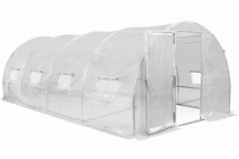 Túnel de film con armazón metálico 3x6m Garden Point blanco puertas