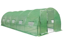 Túnel de film con armazón metálico 3x8 m Garden Point verde con puertas