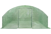 Túnel de film con armazón metálico 4x6m Garden Point verde con puertas