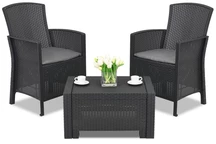 Conjunto Lido Terrace 2 technorattan antracita Bica