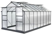 Invernadero de aluminio Azalia 3,1 x 4,9 m CoverTech antracita