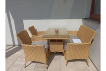 Muebles de jardín de polirratán Valetta Garden Point beige