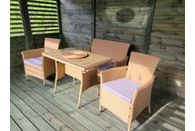 Muebles de jardín de polirratán Valetta Garden Point beige