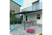 Cubierta de policarbonato para terraza Ohio 3,05 x 4,36 m CoverTech antracita