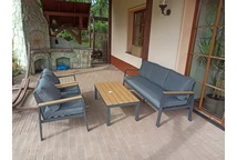 Un conjunto de muebles de jardín Zakynthos Coffee 5 antracita Garden Point