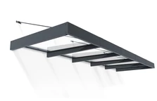 Marquesina de aluminio Sophia XL 1,4 x 4,7 m Palram - Canopia antracita