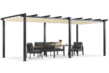 Barbados pérgola terraza 3x6 m Garden Point beige