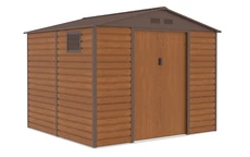 Casa de herramientas metálica Malmo 2,8 x 2,6 m Tienda Boss marrón