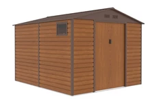 Casa de herramientas metálica Malmo 2,8 x 3,2 m Tienda Boss marrón