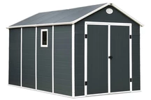 Cobertizo plástico para herramientas Bergen 2,4 x 3,6 cm CoverTech antracita