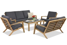 Conjunto Braga Wood Coffee 7 Garden Point en tecnorattan