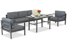 Conjunto de muebles de jardín Garden Point Porto Apetito 5 antracita