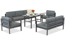 Conjunto de muebles de jardín Garden Point Porto Apetito 7 antracita