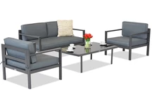 Conjunto de muebles de jardín Garden Point Porto Coffee 4 antracita