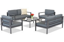 Conjunto de muebles de jardín Garden Point Porto Coffee 6 antracita