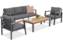 Conjunto de muebles de jardín Zakintos Coffee 5 antracita Garden Point