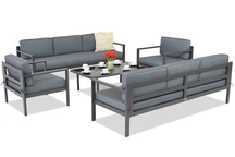 Conjunto de muebles de jardín de lujo Porto Coffee 8 antracita Garden Point