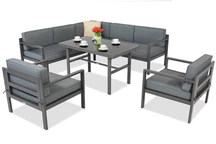 Garden Point Porto Comida 6 sofá esquinero antracita