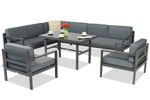 Garden Point Porto Comida 7 sofá esquinero antracita