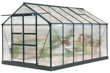 Invernadero de aluminio Azalia 2,5 x 3,7 m CoverTech verde