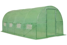 Invernadero de plástico 2,5x5m verde con puerta Garden Point